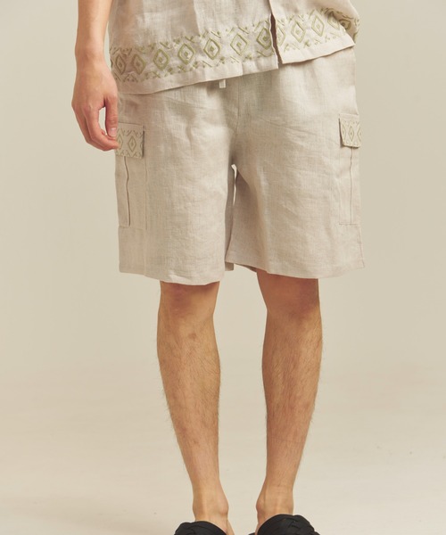 JACKROSE(ジャックローズ)の「BAYCANT リネン100% カーゴショーツ(その他パンツ・メンズ・カーキ/ブラック/ナチュラル・M/L/XL)」の22枚目の写真