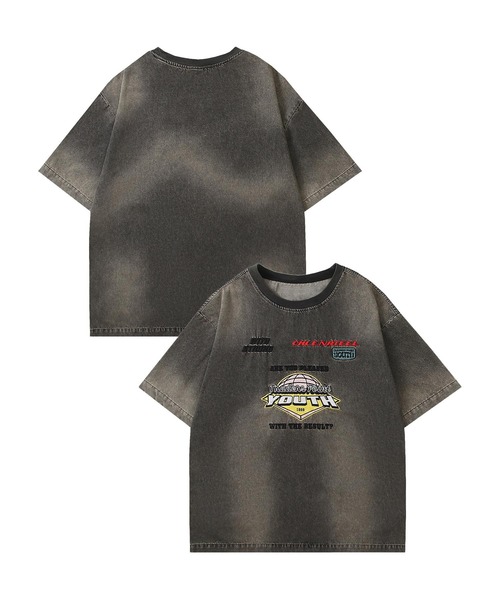 HOOK(フック)の「ヴィンテージウォッシュロゴTシャツ (SS)(Tシャツ/カットソー・メンズ・ブラック/ブルー・MEDIUM/LARGE)」の1枚目の写真