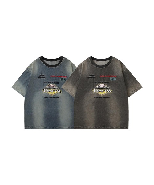 HOOK(フック)の「ヴィンテージウォッシュロゴTシャツ (SS)(Tシャツ/カットソー・メンズ・ブラック/ブルー・MEDIUM/LARGE)」の3枚目の写真