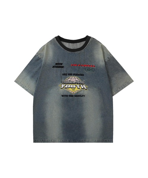 HOOK(フック)の「ヴィンテージウォッシュロゴTシャツ (SS)(Tシャツ/カットソー・メンズ・ブラック/ブルー・MEDIUM/LARGE)」の4枚目の写真