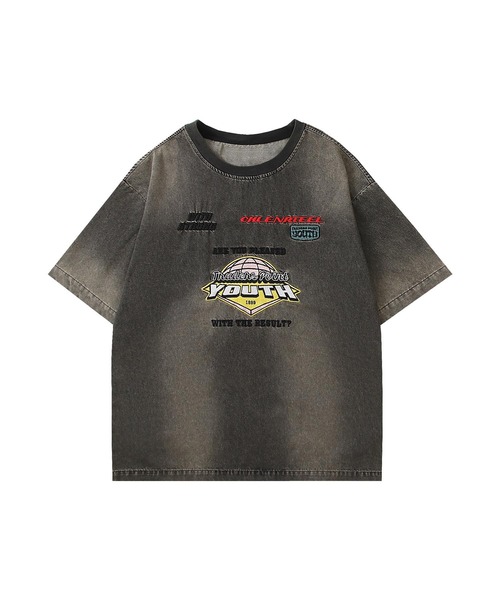 HOOK(フック)の「ヴィンテージウォッシュロゴTシャツ (SS)(Tシャツ/カットソー・メンズ・ブラック/ブルー・MEDIUM/LARGE)」の6枚目の写真