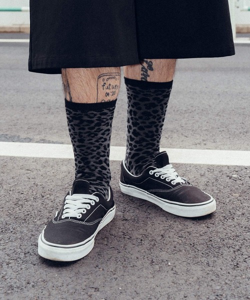 Subciety（サブサエティ）の「Leopard socks（ソックス/靴下・メンズ・ベージュ/ブラック・FREE）」の9枚目の写真