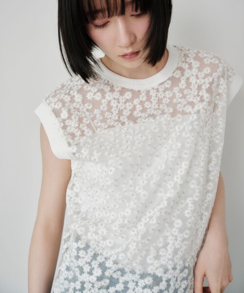 tシャツ フラワーチュールプルオーバー レディース EMMEL REFINES＞EM フラワーチュール プルオーバー（シャツ
