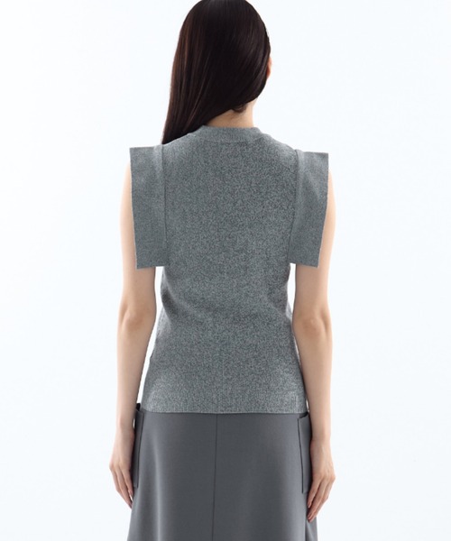 CLANE/クラネ】SQUARE SLEEVE KNIT TOPS/スクエアスリーブ
