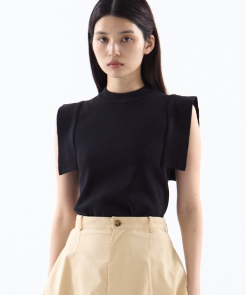 CLANE（クラネ）の「【CLANE/クラネ】SQUARE SLEEVE KNIT TOPS/スクエアスリーブトップス（ニット/セーター・レディース・アイボリー/ブラック/ブルー・1）」の19枚目の写真