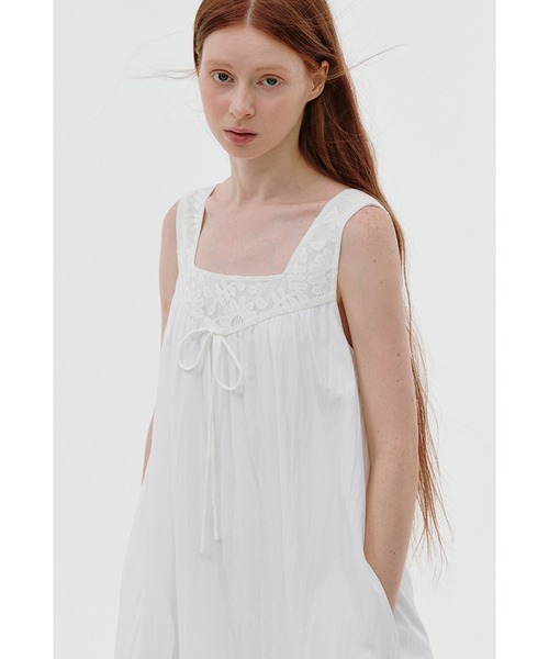 スクエアネック ティアードロングワンピース FX25L060【Fano スクエアネック ティアードロングワンピース FX25L060【Fano