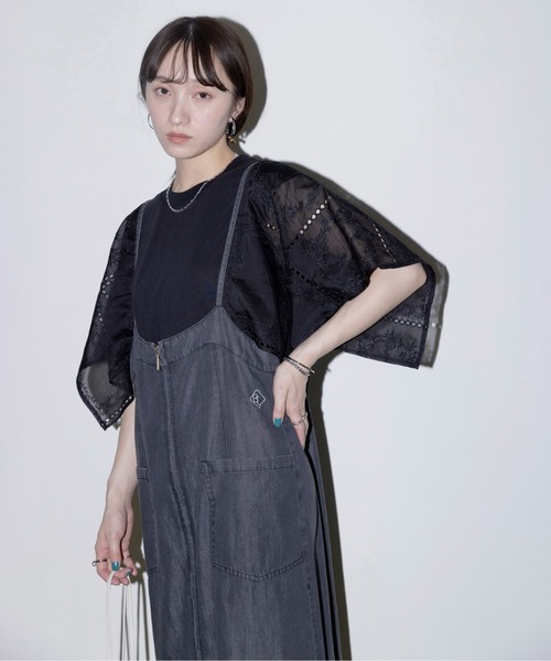 Eimee Law（エイミーロウ）の「フロントジップ テンセルデニムジャンスカ（ジャンパースカート・レディース・ダークグレー/ライトブルー/ブルー・FREE）」の20枚目の写真