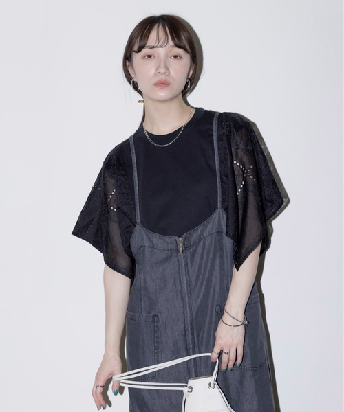 Eimee Law（エイミーロウ）の「フロントジップ テンセルデニムジャンスカ（ジャンパースカート・レディース・ダークグレー/ライトブルー/ブルー・FREE）」の18枚目の写真