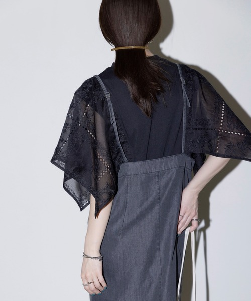 Eimee Law（エイミーロウ）の「フロントジップ テンセルデニムジャンスカ（ジャンパースカート・レディース・ダークグレー/ライトブルー/ブルー・FREE）」の15枚目の写真