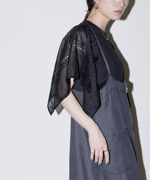 Eimee Law（エイミーロウ）の「フロントジップ テンセルデニムジャンスカ（ジャンパースカート・レディース・ダークグレー/ライトブルー/ブルー・FREE）」の13枚目の写真