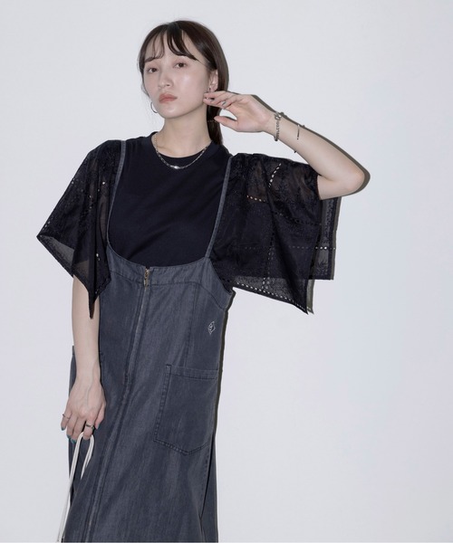 Eimee Law（エイミーロウ）の「フロントジップ テンセルデニムジャンスカ（ジャンパースカート・レディース・ダークグレー/ライトブルー/ブルー・FREE）」の12枚目の写真