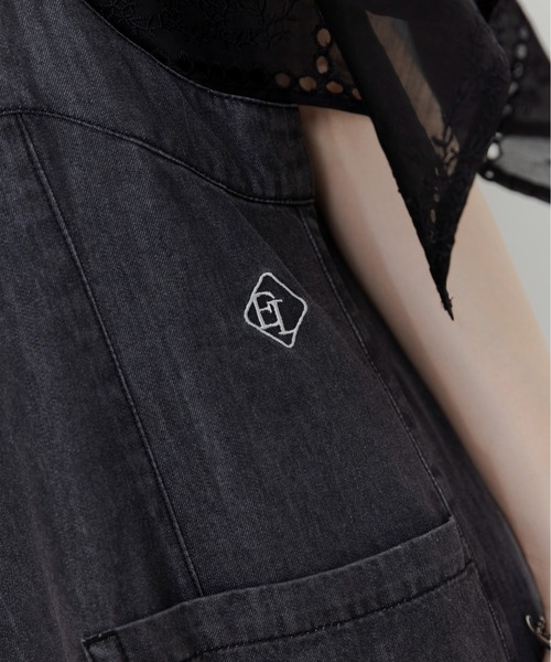 Eimee Law（エイミーロウ）の「フロントジップ テンセルデニムジャンスカ（ジャンパースカート・レディース・ダークグレー/ライトブルー/ブルー・FREE）」の10枚目の写真