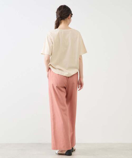 MELROSE claire(メルローズ クレール)の「【TouLousEロゴプリントTシャツ】(Tシャツ/カットソー・レディース・クリーム/チャコールグレー/ライトブルー/ピンク・FREE)」の7枚目の写真