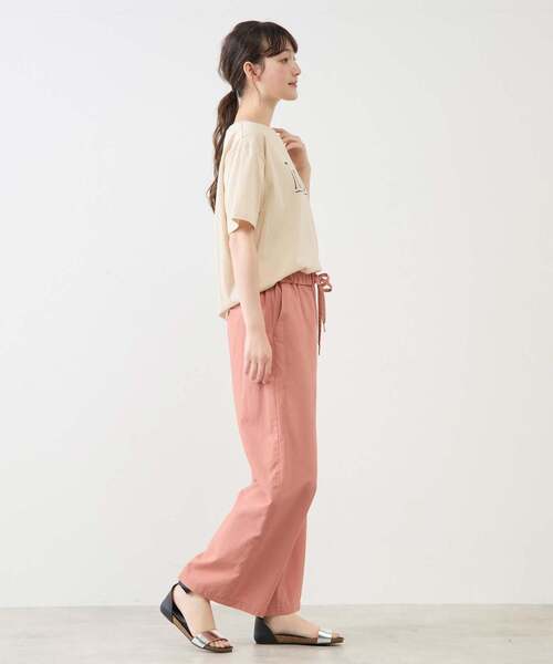 MELROSE claire(メルローズ クレール)の「【TouLousEロゴプリントTシャツ】(Tシャツ/カットソー・レディース・クリーム/チャコールグレー/ライトブルー/ピンク・FREE)」の8枚目の写真