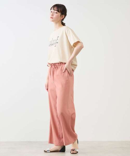 MELROSE claire(メルローズ クレール)の「【TouLousEロゴプリントTシャツ】(Tシャツ/カットソー・レディース・クリーム/チャコールグレー/ライトブルー/ピンク・FREE)」の9枚目の写真