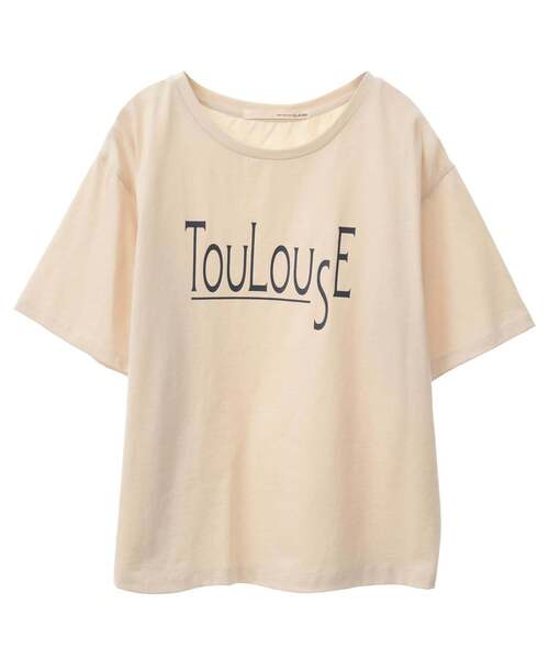 MELROSE claire(メルローズ クレール)の「【TouLousEロゴプリントTシャツ】(Tシャツ/カットソー・レディース・クリーム/チャコールグレー/ライトブルー/ピンク・FREE)」の10枚目の写真