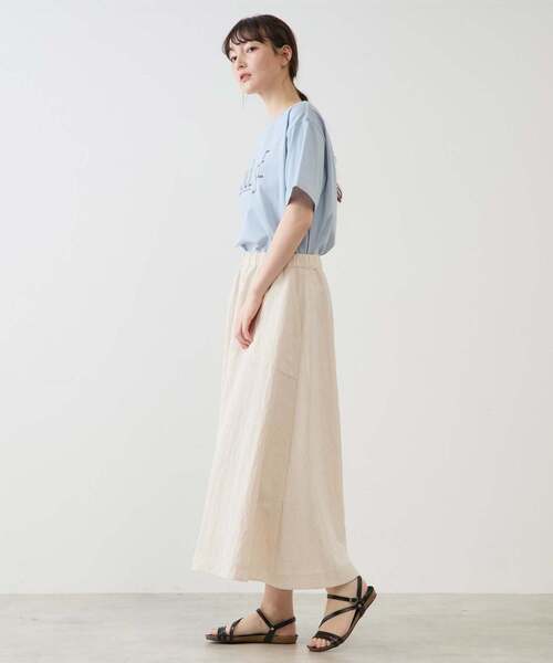 MELROSE claire(メルローズ クレール)の「【TouLousEロゴプリントTシャツ】(Tシャツ/カットソー・レディース・クリーム/チャコールグレー/ライトブルー/ピンク・FREE)」の12枚目の写真