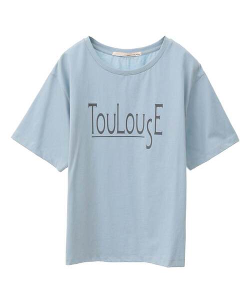 MELROSE claire(メルローズ クレール)の「【TouLousEロゴプリントTシャツ】(Tシャツ/カットソー・レディース・クリーム/チャコールグレー/ライトブルー/ピンク・FREE)」の16枚目の写真