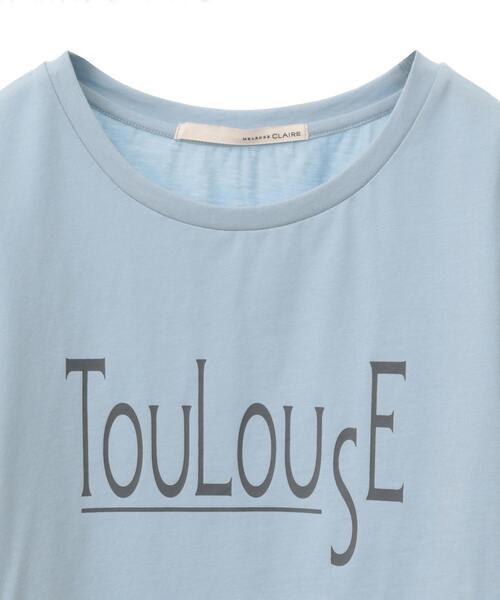 MELROSE claire(メルローズ クレール)の「【TouLousEロゴプリントTシャツ】(Tシャツ/カットソー・レディース・クリーム/チャコールグレー/ライトブルー/ピンク・FREE)」の18枚目の写真