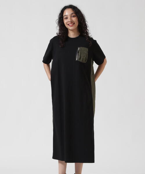 AVIREX（アヴィレックス）の「《WEB&DEPOT限定》MA-1 POCKET ONEPIECE/MA-1ポケット ワンピース（ワンピース・レディース・ホワイト/ブラック・F）」の4枚目の写真