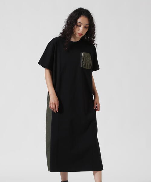 AVIREX（アヴィレックス）の「《WEB&DEPOT限定》MA-1 POCKET ONEPIECE/MA-1ポケット ワンピース（ワンピース・レディース・ホワイト/ブラック・F）」の5枚目の写真