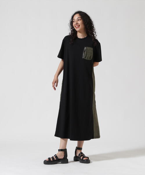 AVIREX（アヴィレックス）の「《WEB&DEPOT限定》MA-1 POCKET ONEPIECE/MA-1ポケット ワンピース（ワンピース・レディース・ホワイト/ブラック・F）」の6枚目の写真