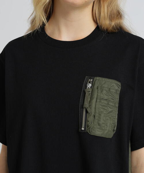 AVIREX（アヴィレックス）の「《WEB&DEPOT限定》MA-1 POCKET ONEPIECE/MA-1ポケット ワンピース（ワンピース・レディース・ホワイト/ブラック・F）」の8枚目の写真