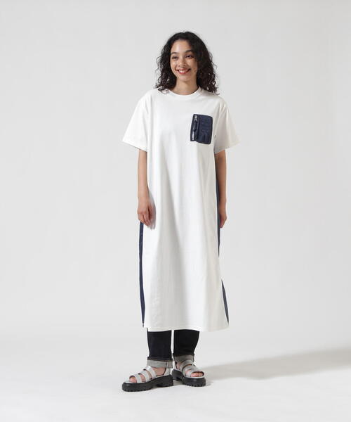 AVIREX（アヴィレックス）の「《WEB&DEPOT限定》MA-1 POCKET ONEPIECE/MA-1ポケット ワンピース（ワンピース・レディース・ホワイト/ブラック・F）」の20枚目の写真