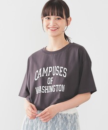 Honeys | 【ＵＶカット】カレッジロゴゆるＴシャツ(Tシャツ/カットソー)
