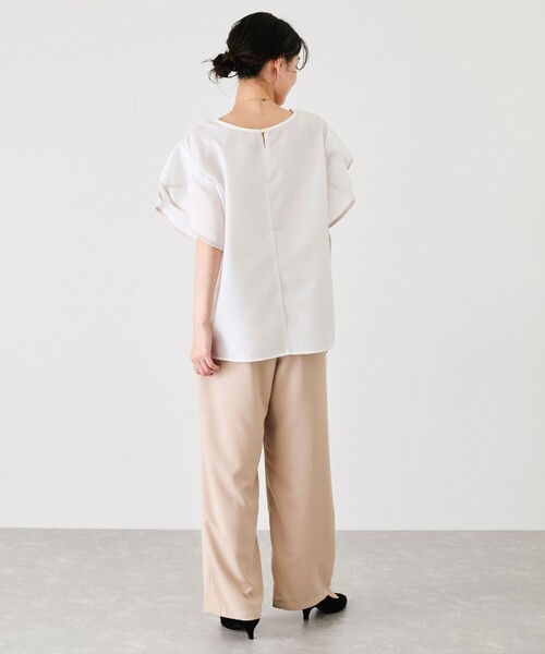 Jayro（ジャイロ）の「パイピングスリーブブラウス（シャツ/ブラウス・レディース・ホワイト系その他/サックスブルー/ベージュ・M）」の22枚目の写真