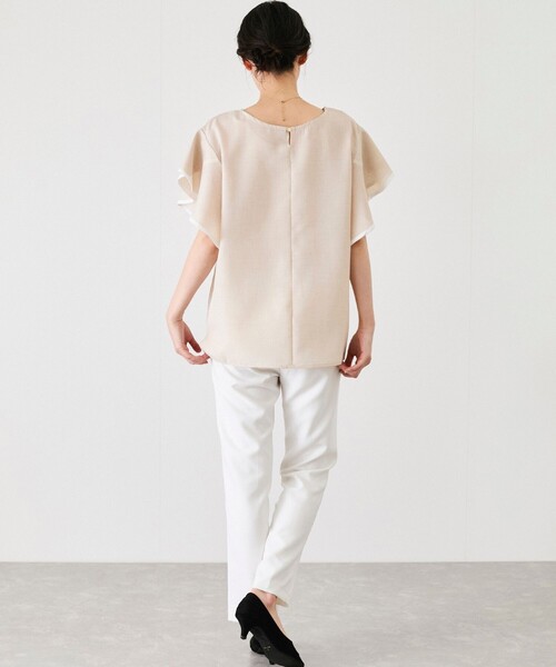 Jayro（ジャイロ）の「パイピングスリーブブラウス（シャツ/ブラウス・レディース・ホワイト系その他/サックスブルー/ベージュ・M）」の15枚目の写真