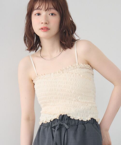 RETRO GIRL（レトロガール）の「クロスシャーリングカップ付キャミ（キャミソール・レディース・ダークブラウン/ブラック/ナチュラル・FREE）」の3枚目の写真