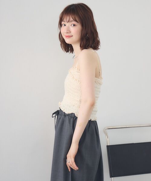 RETRO GIRL（レトロガール）の「クロスシャーリングカップ付キャミ（キャミソール・レディース・ダークブラウン/ブラック/ナチュラル・FREE）」の19枚目の写真