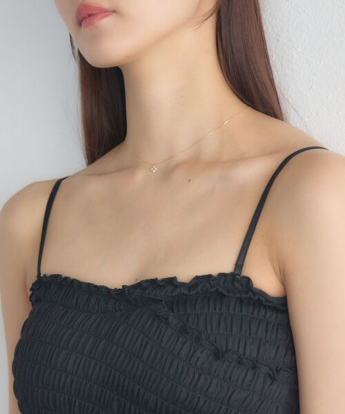 RETRO GIRL（レトロガール）の「クロスシャーリングカップ付キャミ（キャミソール・レディース・ダークブラウン/ブラック/ナチュラル・FREE）」の12枚目の写真