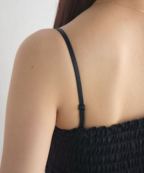 RETRO GIRL（レトロガール）の「クロスシャーリングカップ付キャミ（キャミソール・レディース・ダークブラウン/ブラック/ナチュラル・FREE）」の16枚目の写真