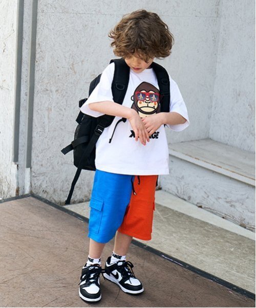 XLARGE KIDS（エクストララージキッズ）の「ワークショートパンツ（その他パンツ・キッズ・カラフル/イエロー/ブラック・120cm/130cm/80ｃｍ/90cm/140cm/100cm/110cm）」の3枚目の写真