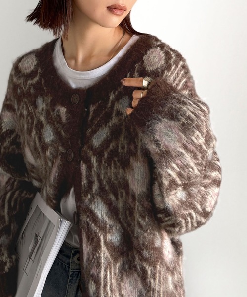 セール】大人可愛いヴィンテージ調。モヘアタッチ前後2wayアンティーク