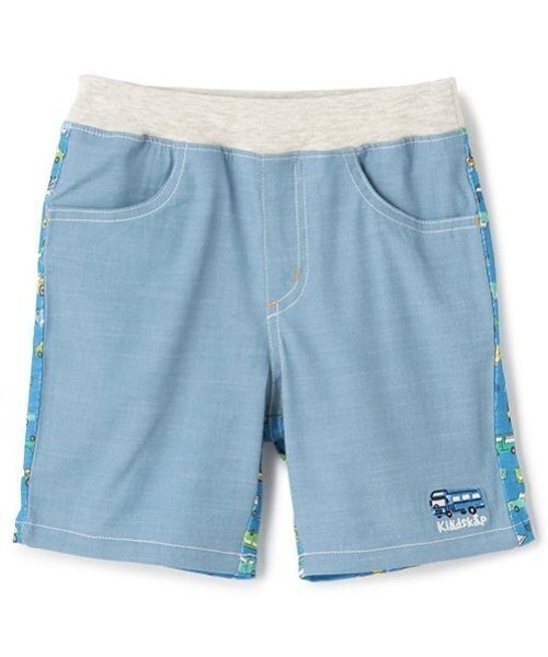 kladskap(クレードスコープ)の「前後切替乗り物5分丈パンツ(その他パンツ・キッズ・サックスブルー/チャコール・90cm/100cm/80cm/120cm/110cm)」の2枚目の写真