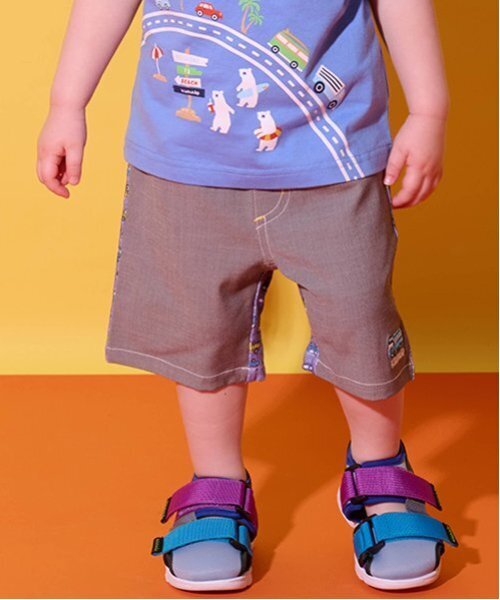 kladskap(クレードスコープ)の「前後切替乗り物5分丈パンツ(その他パンツ・キッズ・サックスブルー/チャコール・90cm/100cm/80cm/120cm/110cm)」の1枚目の写真