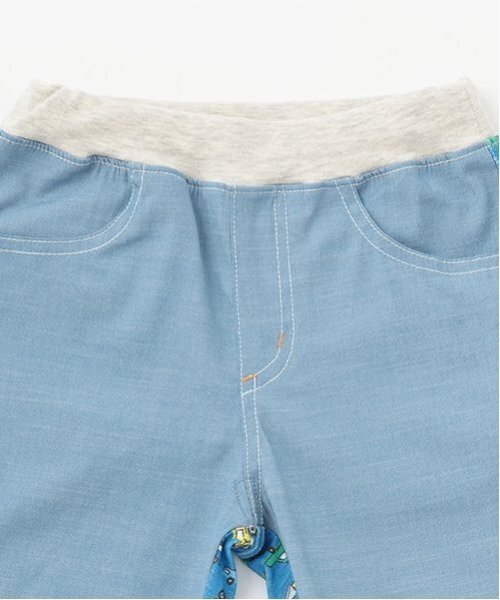 kladskap(クレードスコープ)の「前後切替乗り物5分丈パンツ(その他パンツ・キッズ・サックスブルー/チャコール・90cm/100cm/80cm/120cm/110cm)」の4枚目の写真