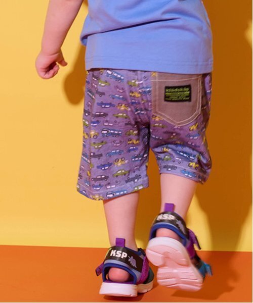 kladskap(クレードスコープ)の「前後切替乗り物5分丈パンツ(その他パンツ・キッズ・サックスブルー/チャコール・90cm/100cm/80cm/120cm/110cm)」の15枚目の写真