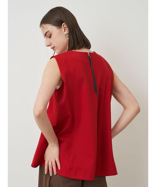 ELENDEEK(エレンディーク)の「Vネックテントカットソー(Tシャツ/カットソー・レディース・オフホワイト/レッド/ブラウン/ブラック・FREE)」の4枚目の写真