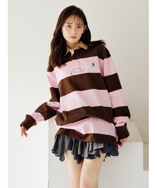 SNIDEL（スナイデル）の「【POLO RALPH LAUREN】ラグビーシャツ（Tシャツ/カットソー・レディース・カーキ・S）」の2枚目の写真