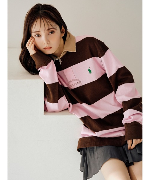 SNIDEL（スナイデル）の「【POLO RALPH LAUREN】ラグビーシャツ（Tシャツ/カットソー・レディース・カーキ・S）」の3枚目の写真