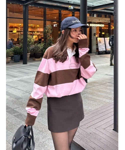 SNIDEL（スナイデル）の「【POLO RALPH LAUREN】ラグビーシャツ（Tシャツ/カットソー・レディース・カーキ・S）」の5枚目の写真