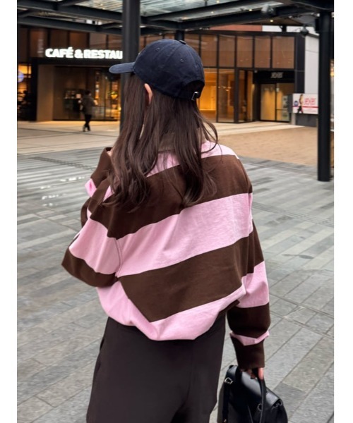 SNIDEL（スナイデル）の「【POLO RALPH LAUREN】ラグビーシャツ（Tシャツ/カットソー・レディース・カーキ・S）」の6枚目の写真