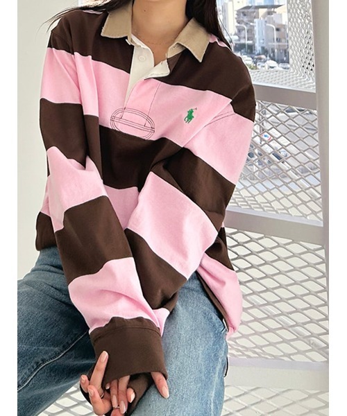 SNIDEL（スナイデル）の「【POLO RALPH LAUREN】ラグビーシャツ（Tシャツ/カットソー・レディース・カーキ・S）」の21枚目の写真