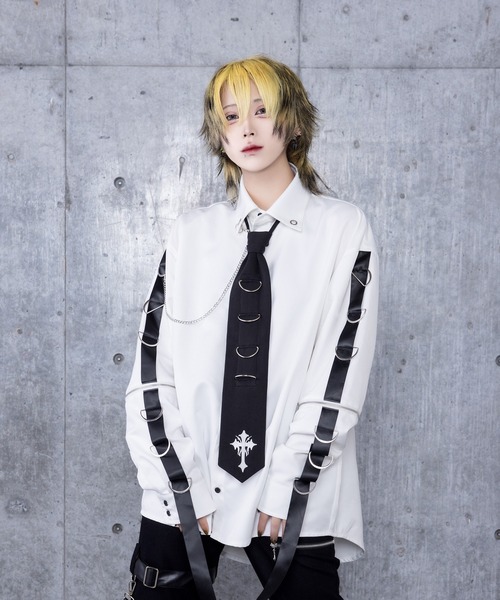 Amilige（アミリージュ）の「クロスロゴプリント袖リングシャツ
