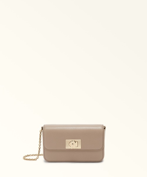 FURLA（フルラ）の「フルラ 1927 ミニクロスボディバッグ（クラッチバッグ・レディース・ブラック/グレイッシュベージュ・ONE SIZE）」の2枚目の写真
