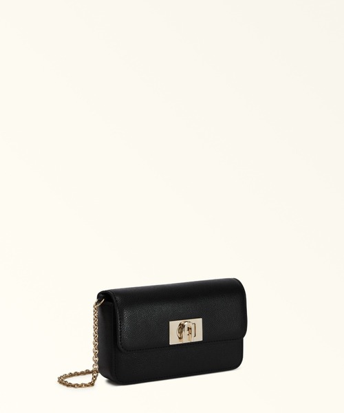 FURLA（フルラ）の「フルラ 1927 ミニクロスボディバッグ（クラッチバッグ・レディース・ブラック/グレイッシュベージュ・ONE SIZE）」の7枚目の写真